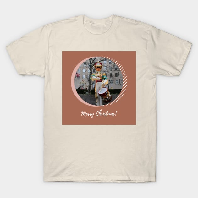 Merry Christmas NYC Rockefeller Plaza Drummer Boy T-Shirt by Christine aka stine1